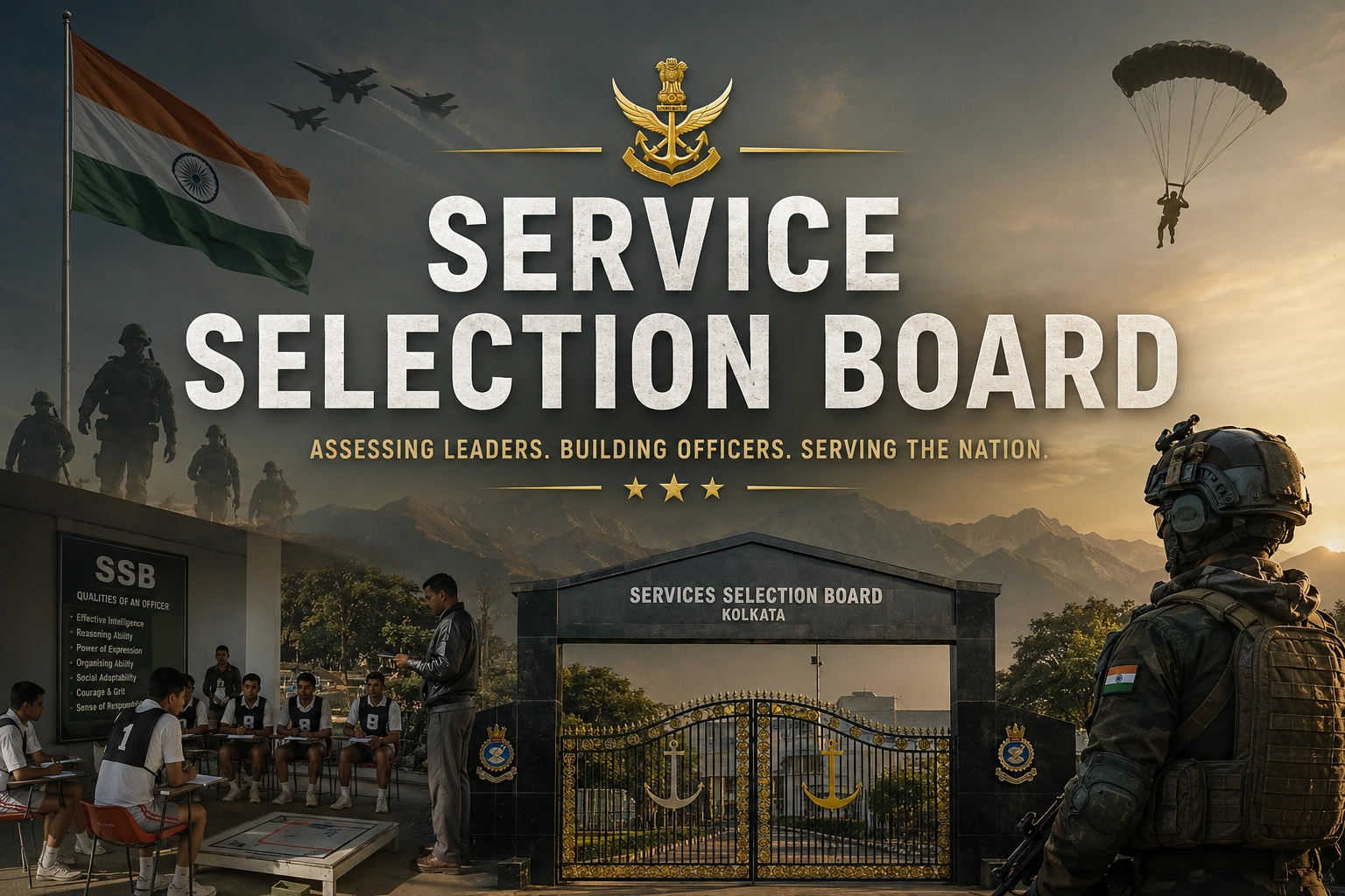 Service Selection Board (SSB) with Indian Armed Forces officers and military training background